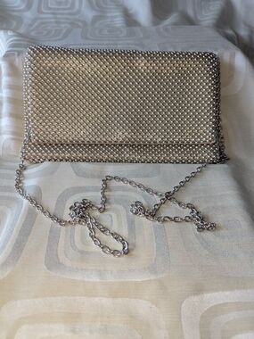 INC International Concepts Silver Mesh Shoulder Bag
